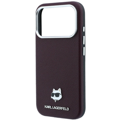 MagSafe maska za Apple iPhone 18 Pro / 17 Pro, Karl Lagerfeld, Grained Choupette Head, Bordo
