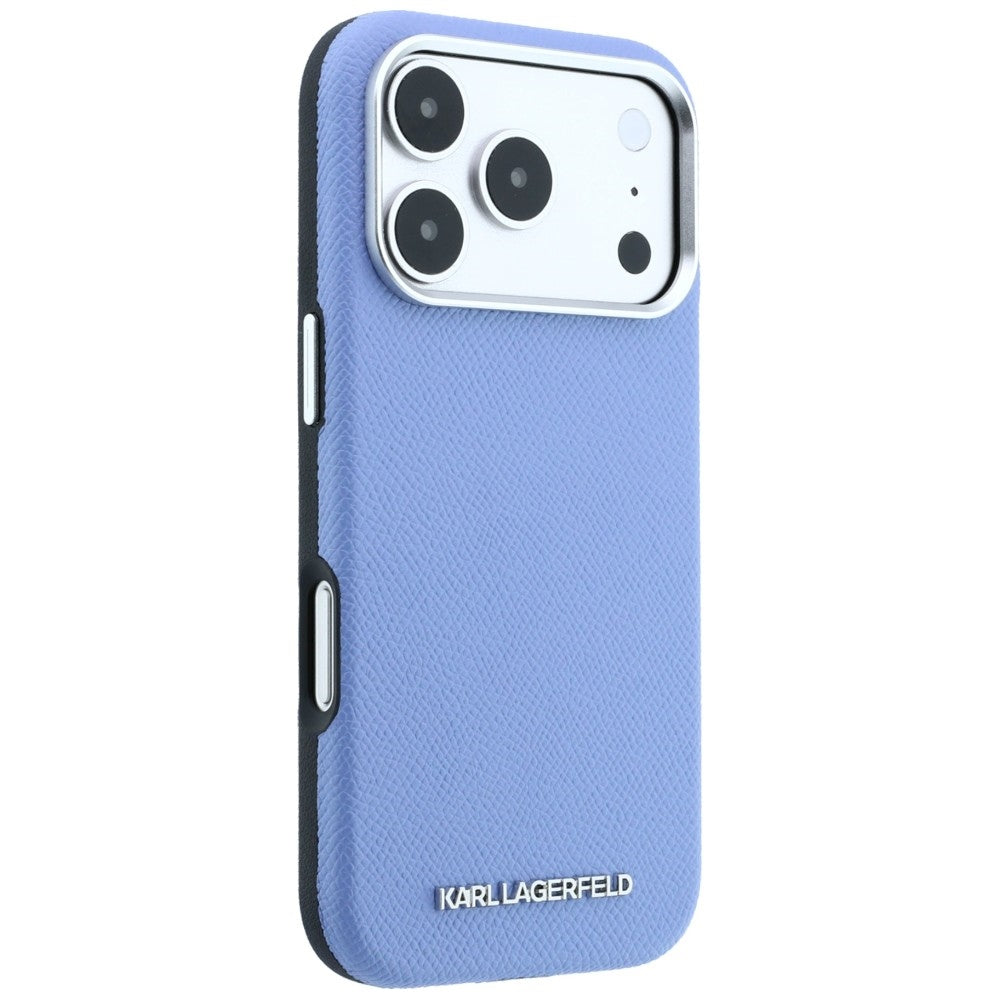 MagSafe maska za Apple iPhone 18 Pro / 17 Pro, Karl Lagerfeld, Grained Elongated Logo, Plava