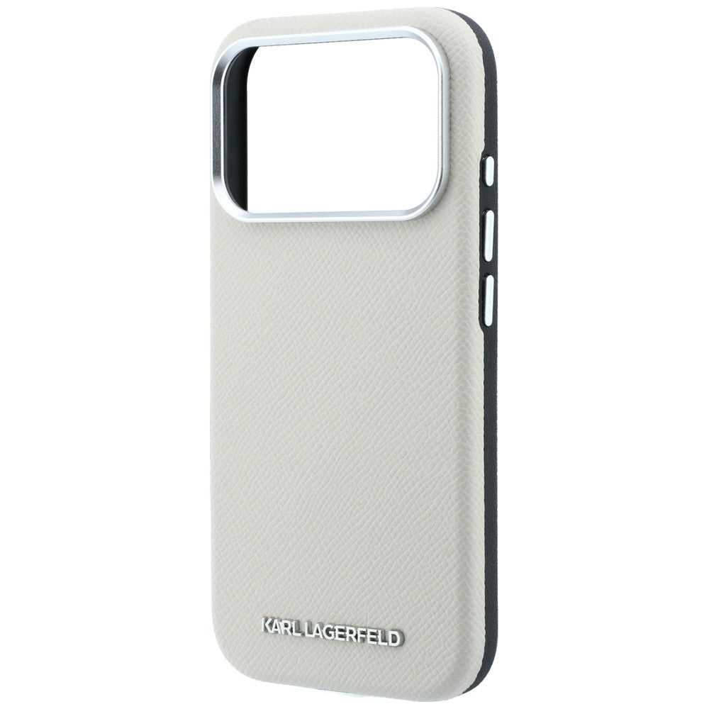 MagSafe maska za Apple iPhone 18 Pro / 17 Pro, Karl Lagerfeld, Grained Elongated Logo, Bež