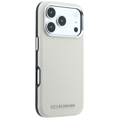 MagSafe maska za Apple iPhone 18 Pro / 17 Pro, Karl Lagerfeld, Grained Elongated Logo, Bež