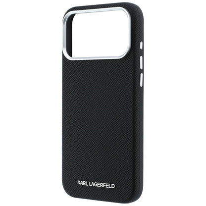MagSafe maska za Apple iPhone 18 Pro / 17 Pro, Karl Lagerfeld, Grained Elongated Logo, Crna