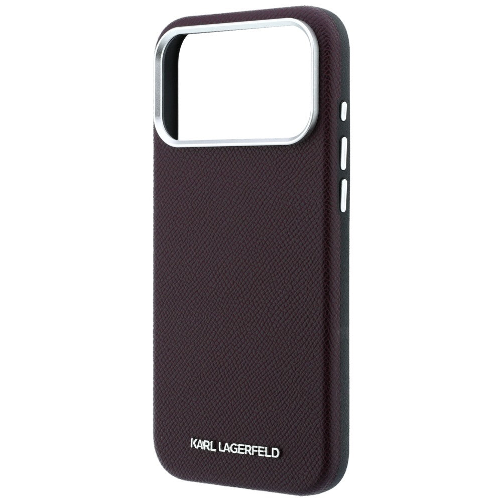 MagSafe futrola za Apple iPhone 18 Pro / 17 Pro, Karl Lagerfeld, Grained Elongated Logo, Bordo