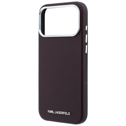 MagSafe futrola za Apple iPhone 18 Pro / 17 Pro, Karl Lagerfeld, Grained Elongated Logo, Bordo