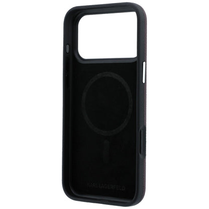 MagSafe futrola za Apple iPhone 18 Pro / 17 Pro, Karl Lagerfeld, Grained Elongated Logo, Bordo