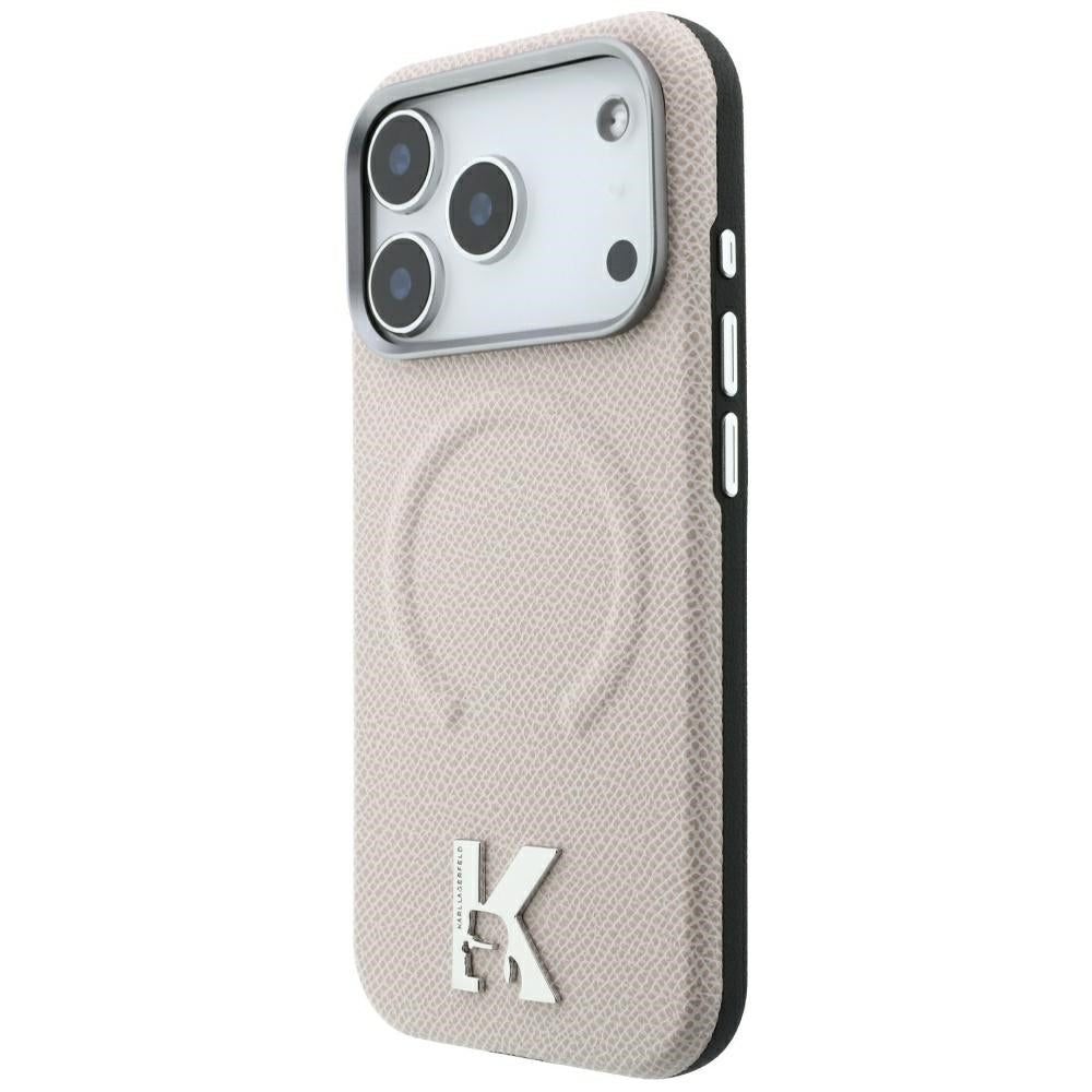 MagSafe futrola za Apple iPhone 18 Pro / 17 Pro, Karl Lagerfeld, Grained Embossed Ring, Bež