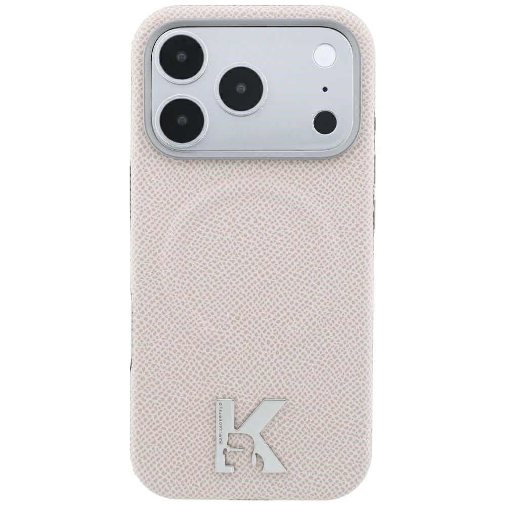 MagSafe futrola za Apple iPhone 18 Pro / 17 Pro, Karl Lagerfeld, Grained Embossed Ring, Bež