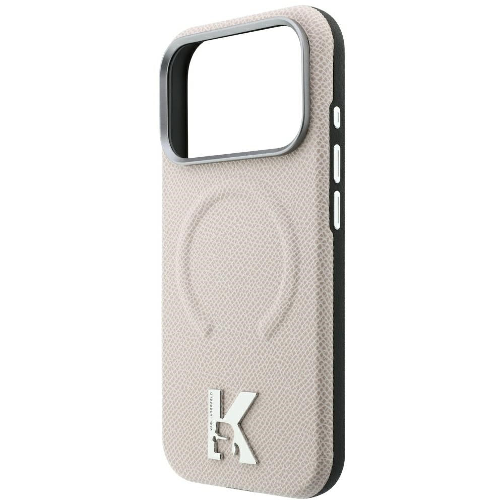 MagSafe futrola za Apple iPhone 18 Pro / 17 Pro, Karl Lagerfeld, Grained Embossed Ring, Bež