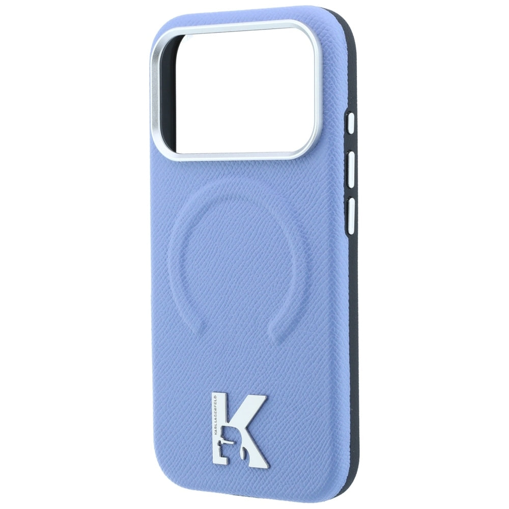 MagSafe maska za Apple iPhone 18 Pro / 17 Pro, Karl Lagerfeld, Grained Embossed Ring, plava