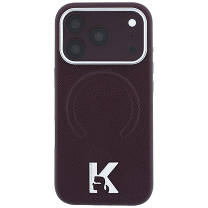 MagSafe futrola za Apple iPhone 18 Pro / 17 Pro, Karl Lagerfeld, Grained Embossed Ring, Bordo