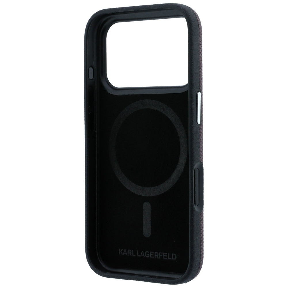 MagSafe futrola za Apple iPhone 18 Pro / 17 Pro, Karl Lagerfeld, Grained Embossed Ring, Bordo