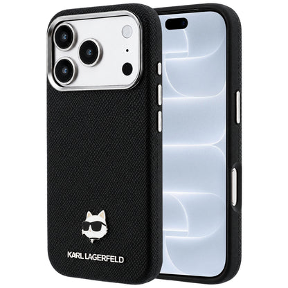 MagSafe futrola za Apple iPhone 18 Pro / 17 Pro, Karl Lagerfeld, Grained Karl Head's Metal, Crna
