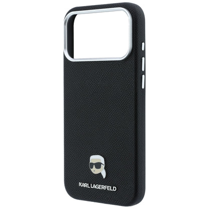 MagSafe futrola za Apple iPhone 18 Pro / 17 Pro, Karl Lagerfeld, Grained Karl Head's Metal, Crna