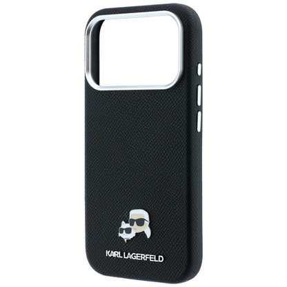 MagSafe futrola za Apple iPhone 18 Pro / 17 Pro, Karl Lagerfeld, Grained KC Heads, Crna