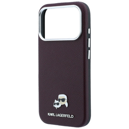 MagSafe futrola za Apple iPhone 18 Pro / 17 Pro, Karl Lagerfeld, Grained KC Heads, Bordo