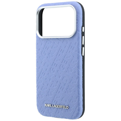 MagSafe maska za Apple iPhone 18 Pro / 17 Pro, Karl Lagerfeld, Grained Metal Logo, Plava