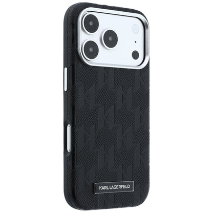 MagSafe maska za Apple iPhone 18 Pro / 17 Pro, Karl Lagerfeld, Grained Mono Resin Logo, Crna