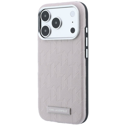 MagSafe maska za Apple iPhone 18 Pro / 17 Pro, Karl Lagerfeld, Grained Mono Resin Logo, Roza