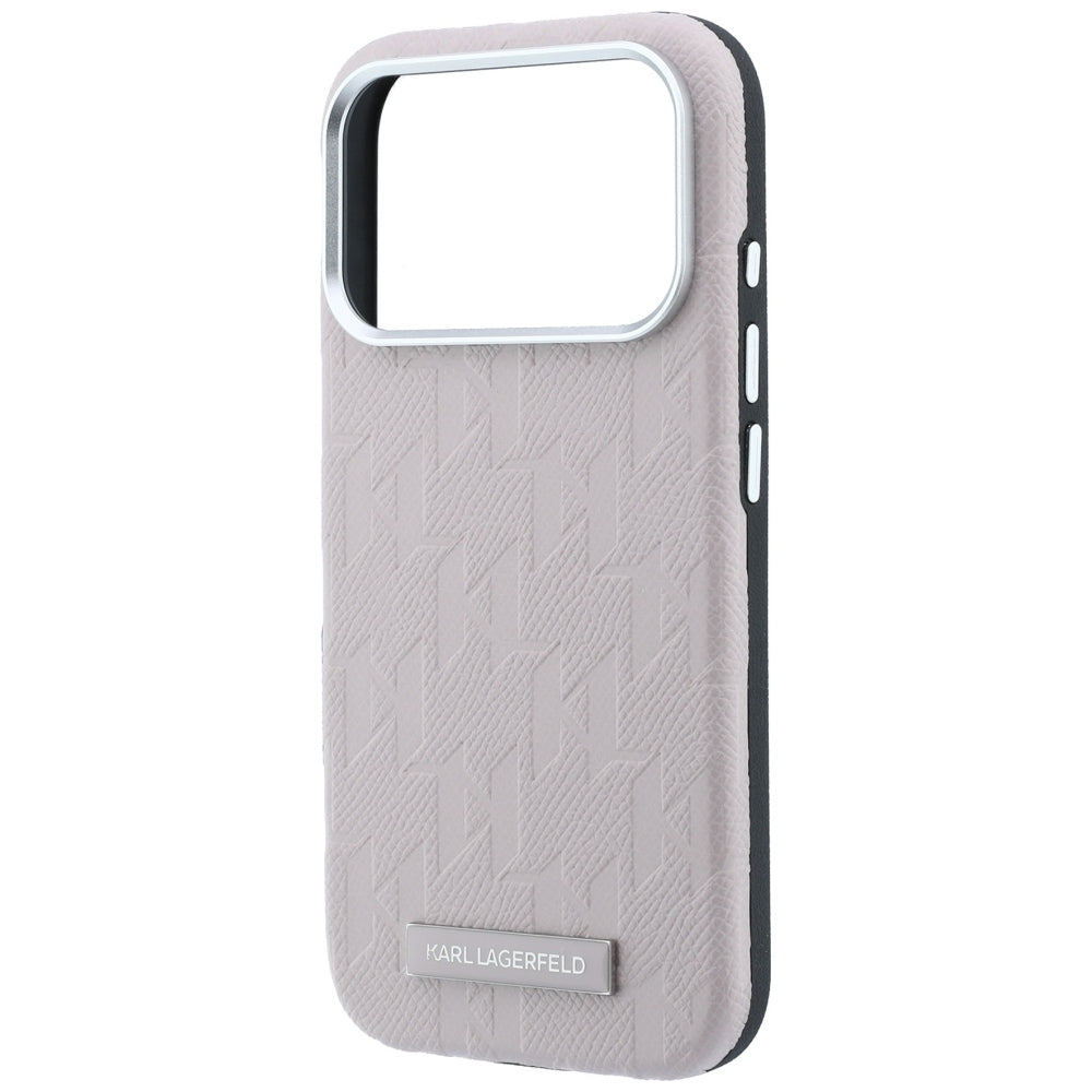 MagSafe maska za Apple iPhone 18 Pro / 17 Pro, Karl Lagerfeld, Grained Mono Resin Logo, Roza