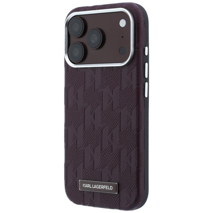 MagSafe futrola za Apple iPhone 18 Pro / 17 Pro, Karl Lagerfeld, Grained Mono Resin Logo, Bordo