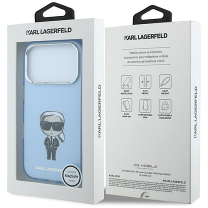 MagSafe maska za Apple iPhone 18 Pro / 17 Pro, Karl Lagerfeld, HC IML Ikonik Sketch Print, Plava