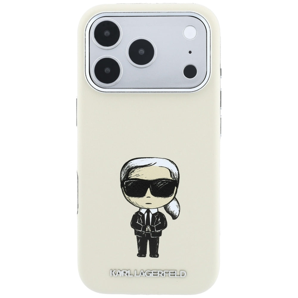 MagSafe futrola za Apple iPhone 18 Pro / 17 Pro, Karl Lagerfeld, Ikonik Sketch, Bež