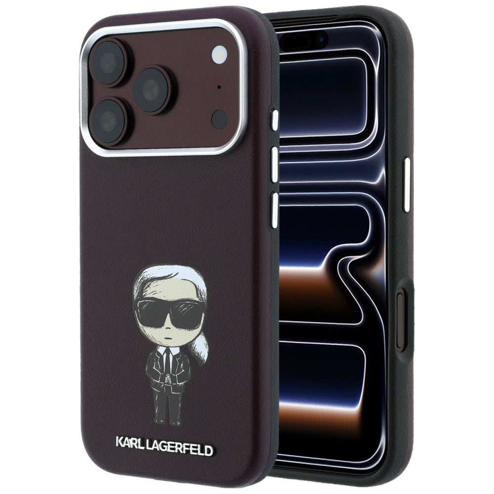 MagSafe futrola za Apple iPhone 18 Pro / 17 Pro, Karl Lagerfeld, Ikonik Sketch, Bordo