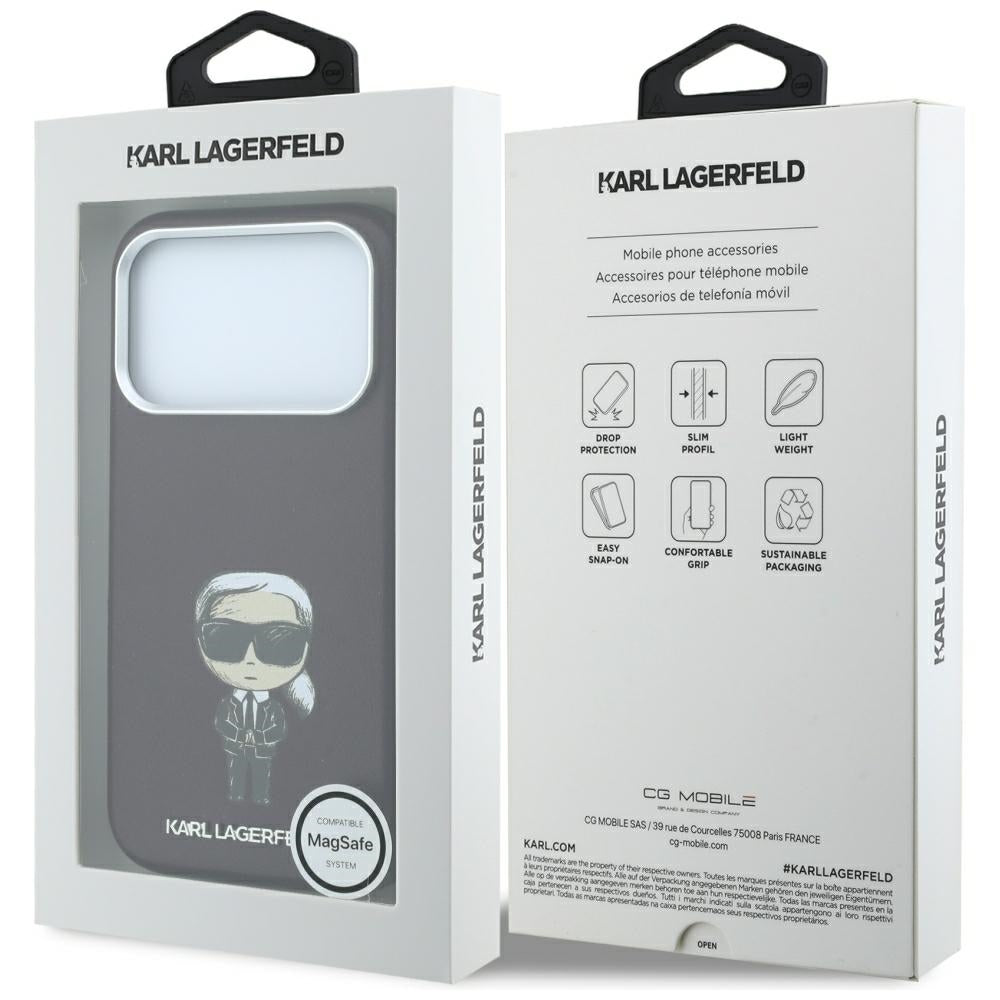 MagSafe futrola za Apple iPhone 18 Pro / 17 Pro, Karl Lagerfeld, Ikonik Sketch, Bordo