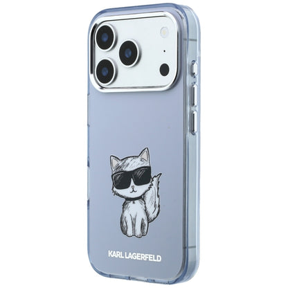 MagSafe maska za Apple iPhone 18 Pro / 17 Pro, Karl Lagerfeld, IML Choupette Body Sketch Print, Plava