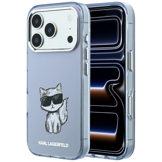 MagSafe maska za Apple iPhone 18 Pro / 17 Pro, Karl Lagerfeld, IML Choupette Body Sketch Print, Plava