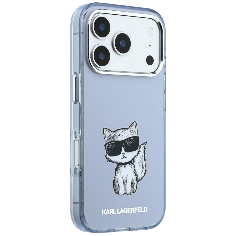 MagSafe maska za Apple iPhone 18 Pro / 17 Pro, Karl Lagerfeld, IML Choupette Body Sketch Print, Plava
