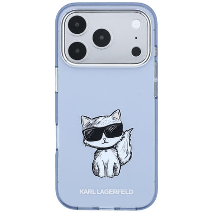 MagSafe maska za Apple iPhone 18 Pro / 17 Pro, Karl Lagerfeld, IML Choupette Body Sketch Print, Plava