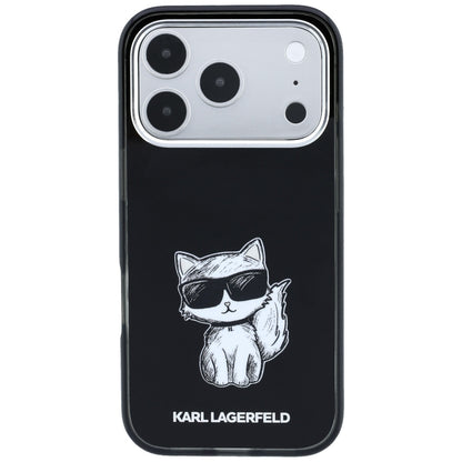 MagSafe maska za Apple iPhone 18 Pro / 17 Pro, Karl Lagerfeld, IML Choupette Body Sketch Print, Crna