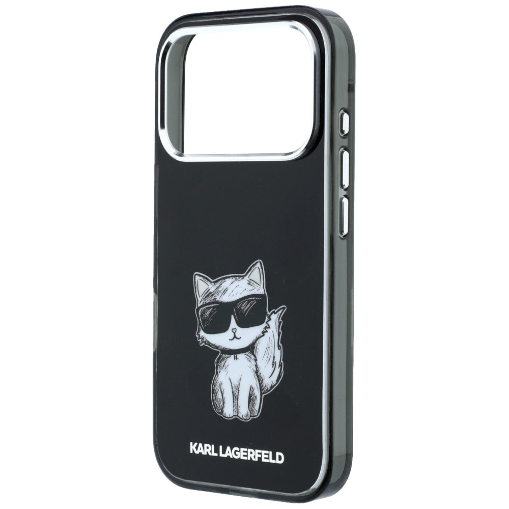 MagSafe maska za Apple iPhone 18 Pro / 17 Pro, Karl Lagerfeld, IML Choupette Body Sketch Print, Crna