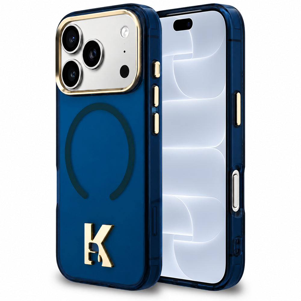 MagSafe maskica za Apple iPhone 18 Pro / 17 Pro, Karl Lagerfeld, IML Karl Head Logo, plava