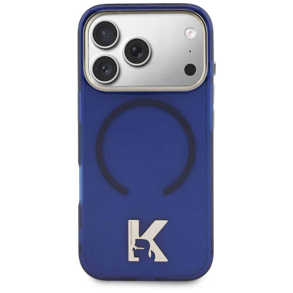 MagSafe maskica za Apple iPhone 18 Pro / 17 Pro, Karl Lagerfeld, IML Karl Head Logo, plava