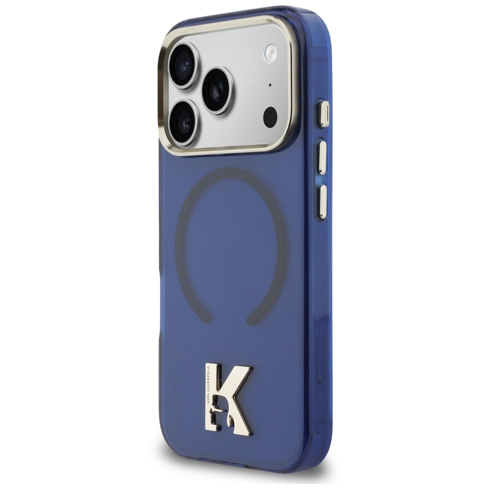 MagSafe maskica za Apple iPhone 18 Pro / 17 Pro, Karl Lagerfeld, IML Karl Head Logo, plava