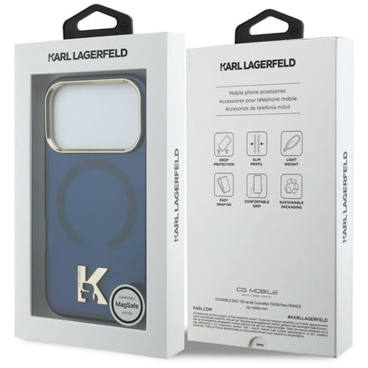 MagSafe maskica za Apple iPhone 18 Pro / 17 Pro, Karl Lagerfeld, IML Karl Head Logo, plava