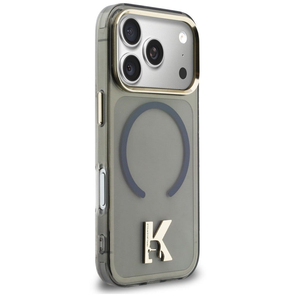 MagSafe maska za Apple iPhone 18 Pro / 17 Pro, Karl Lagerfeld, IML Karl Head Logo, crna