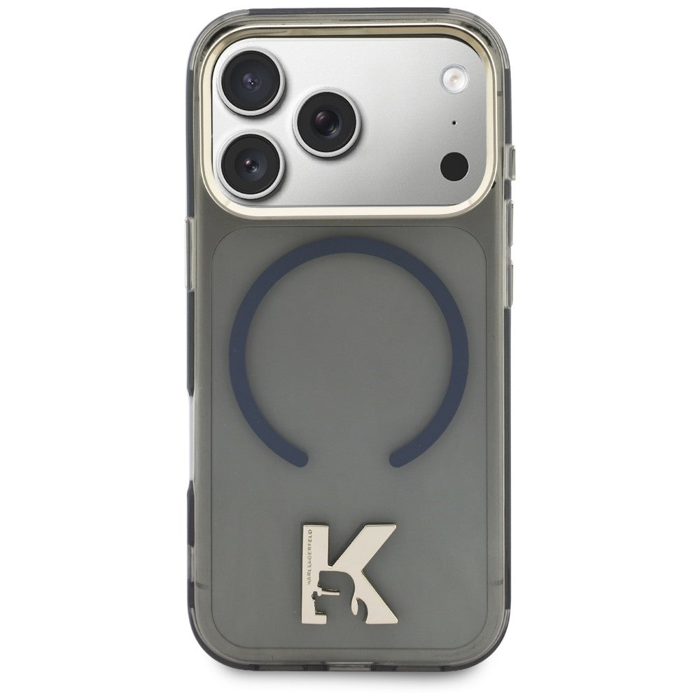 MagSafe maska za Apple iPhone 18 Pro / 17 Pro, Karl Lagerfeld, IML Karl Head Logo, crna
