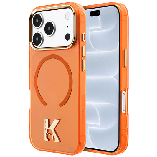 MagSafe maska za Apple iPhone 18 Pro / 17 Pro, Karl Lagerfeld, IML Karl Head Logo, narančasta