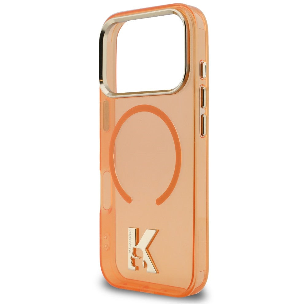 MagSafe maska za Apple iPhone 18 Pro / 17 Pro, Karl Lagerfeld, IML Karl Head Logo, narančasta