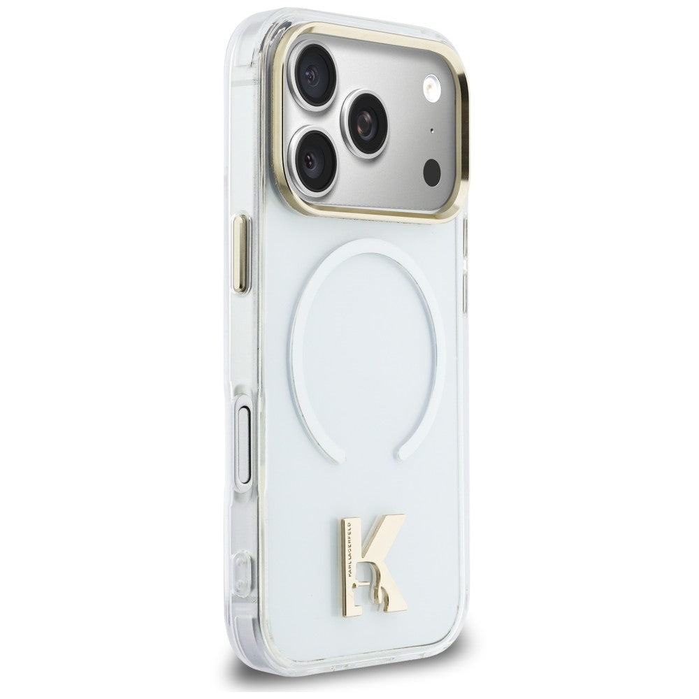 MagSafe maska za Apple iPhone 18 Pro / 17 Pro, Karl Lagerfeld, IML Karl Head Logo, prozirna