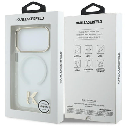 MagSafe maska za Apple iPhone 18 Pro / 17 Pro, Karl Lagerfeld, IML Karl Head Logo, prozirna