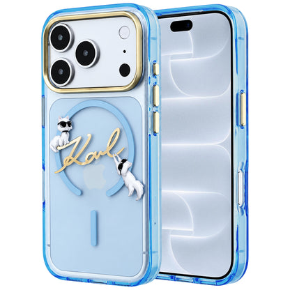 MagSafe maska za Apple iPhone 18 Pro / 17 Pro, Karl Lagerfeld, IML Karl Script Logo, Plava