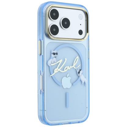 MagSafe maska za Apple iPhone 18 Pro / 17 Pro, Karl Lagerfeld, IML Karl Script Logo, Plava