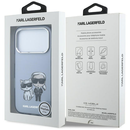 MagSafe futrola za Apple iPhone 18 Pro / 17 Pro, Karl Lagerfeld, IML KC Bodies Sketch Print, Plava