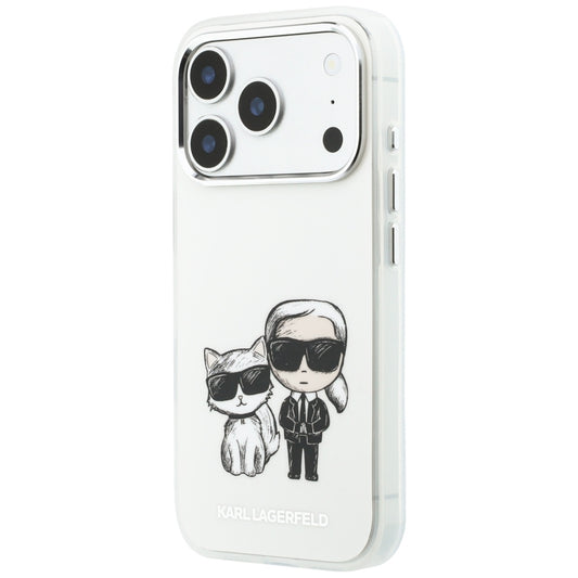MagSafe maska za Apple iPhone 18 Pro / 17 Pro, Karl Lagerfeld, IML KC Bodies Sketch Print, Bež