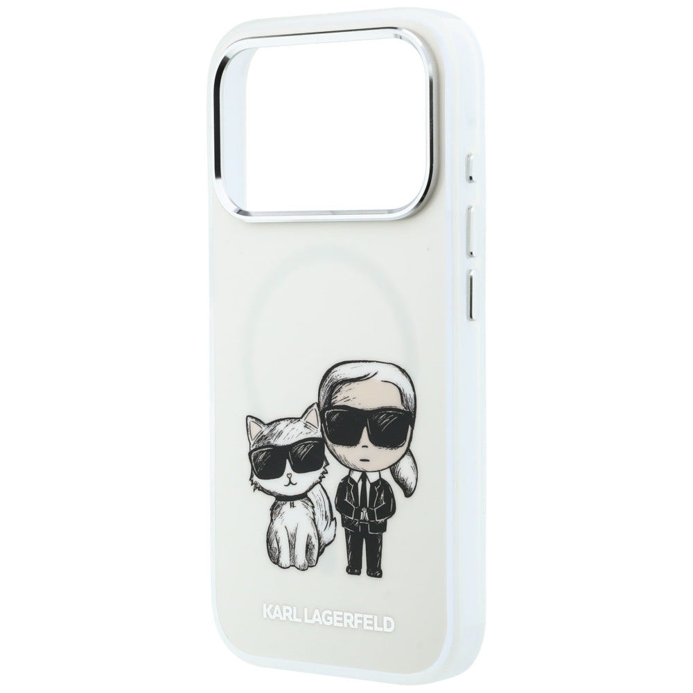 MagSafe maska za Apple iPhone 18 Pro / 17 Pro, Karl Lagerfeld, IML KC Bodies Sketch Print, Bež