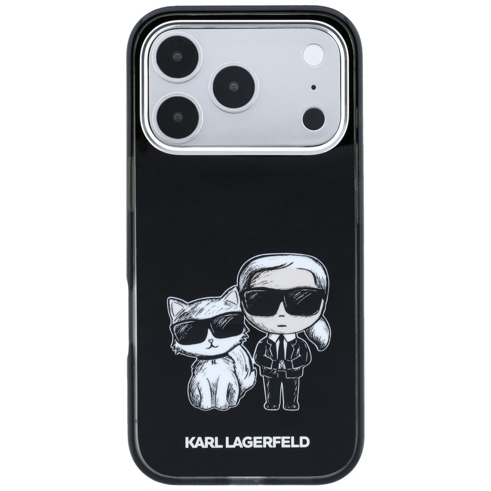 MagSafe futrola za Apple iPhone 18 Pro / 17 Pro, Karl Lagerfeld, IML KC Bodies Sketch Print, Crna