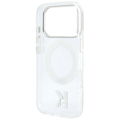 MagSafe maska za Apple iPhone 18 Pro / 17 Pro, Karl Lagerfeld, IML Ring Stand Kameo Metal, Prozirna